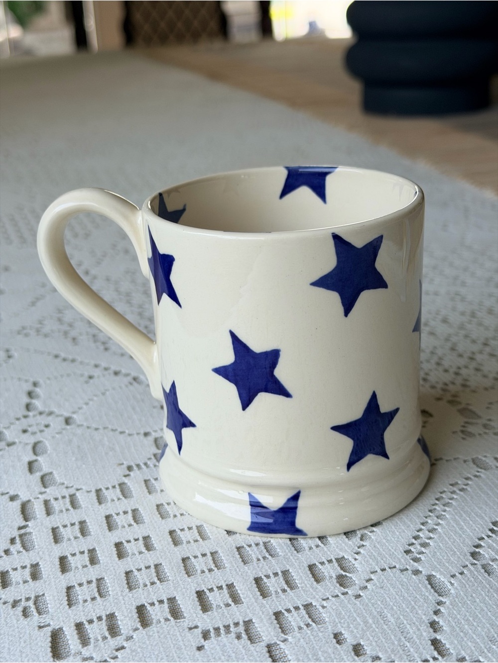 Emma Bridgewater Starry Skies Blue Stars 1/2 Pint Mug Vintage England